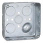 Caja Cuadrada 4 x 4\"/Profundidad  1- 1/2\"/ 11 Entradas de 3/4\" y 1 de 1/2\".