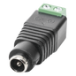 Adaptador Hembra Tipo Jack de 3.5 mm Polarizado de 12 Vcc / Terminales Tipo Tornillo / Polarizado (+/-) / Ideal para Cámaras de Video Vigilancia
