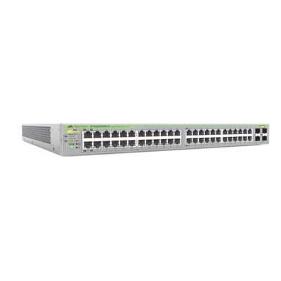 Gigabit webSmart switch, 48 Puertos Totales, 24c/PoE+ 10/100/1000T, 4 Puertos SFP