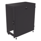 Gabinete de Piso para Telecomunicaciones / 24 UR / 600 x 1000 mm / Puerta con Cristal Templado / Cierre 3 Puntos / Postes Ajustables