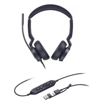 Diadema Alámbrica Yealink UH46 Dual USB-C/A Certificada con Microsoft Teams