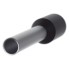 Férula Aislada / 16 AWG (1.5 mm²) / Largo 16.5 mm / DIN Color Negro / Paquete 500 pzas