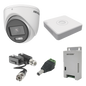KIT COLORVU TURBOHD 1080pLite / DVR 4 Canales / 4 Cámaras Eyeball (exterior) / Transceptores / Conectores / Fuente de Poder Profesional