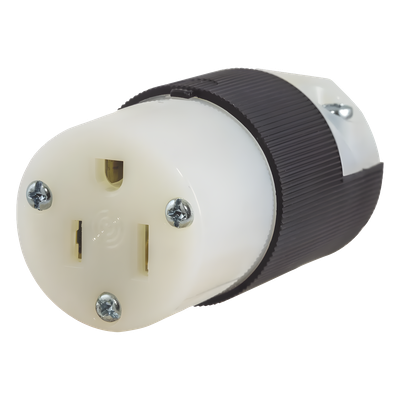 Conector Entrada Recta/ 15A 125V/ 2 Polos 3 Hilos/ Nema 5-15R/ Grado Industrial- Comercial.