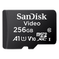 Memoria microSD SanDisk 256GB / Alta Resistencia / Videovigilancia / Clase 10