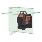 Nivel Láser / 3 Planos 360° / Láser Verde 520 nm / Alcance 30.5 m (100 ft) / Autonivelación ±4° / Base Magnética y para Trípode