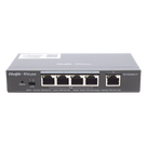 Switch Administrable PoE / 5 Puertos Gigabit / 4 Puertos PoE 802.3af/at / 54 W / Capacidad 10 Gbps / Gestión Cloud / Sin Ventilador