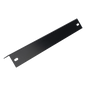 Ménsula Terminal para Escalera Tubular de 1.5\" de Peralte y 12\" de Ancho, Acabado con Pintura Epóxica Color Negro, Ideal para el Soporte y Terminación de la Escalera Tubular