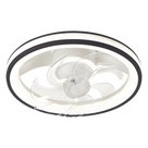 Ventilador de Techo con Luminario LED / 110 V CA 50/60 Hz / 88 W / 4500 Lm / 2700-4000-6500 K / 6 Velocidades / Dimeable / 501 mm (1.64 ft) / Blanco y Negro