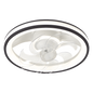 Ventilador de Techo con Luminario LED de  110 V CA 50/60 Hz /  88 W /4500 Lm / 6500 - 4 000 - 2 700 K /3 Tonos de Luz / 501 mm / 6 Velocidades / Dimeable / Color Blanco y Negro.