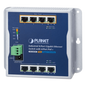 Switch Industrial No Administrable, Múltiple Montaje (Pared, Riel DIN y Magnético), 8 Puertos Gigabit con 4 puertos PoE 802.3at, Hasta 120 W.