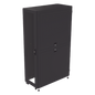 Gabinete Profesional para Telecomunicaciones de 45UR, 1200 mm Profundidad, Incluye 2 Organizadores Verticales de 45 Unidades de Rack, Se envía el Gabinete Armado.