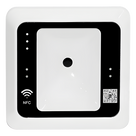Lector QR y RFID / Salida Wiegand W26/W34/W66 / MIFARE 13.56 MHz / USB y RS485 / Lectura QR 5 cm / RFID 4 cm