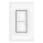 Teclado de pared Sunnata de 2 botones para escenas de luces, persianas y ventiladores, con barra luminosa ajustable, color blanco, para el sistema RadioRA 3