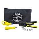 Kit de Instalación de Cable UTP / Pelacables Radial / Ponchadora Modular / Ponchadora 110 / 6 Conectores RJ45-Cat5E / Estuche con Cierre Relámpago