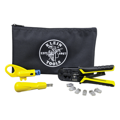 Kit de Instalación de cable UTP con Estuche (Desforrador + Ponchadora + Ponchadora 110).