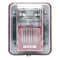 Sirena Estrobo / Intemperie / Montaje Muro / 75 cd / 70-100 dBA / 16-33 VCC / 4.72 x 5.75 x 4.17 in