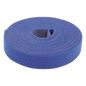 Cinta de Contacto Autoadherente Color Azul / 1.6 cm x 25 metros / Espalda con Espalda (Gancho y Bucle)