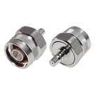 Adaptador RF de Bajo PIM / N Macho a QMA Hembra / 0-6 GHz / 50 Ohm / VSWR ≤1.25 / Bronce Blanco y Oro