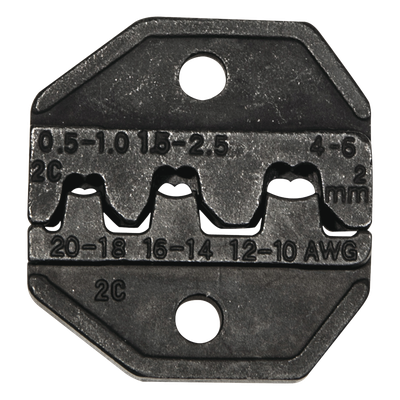 Matriz Ponchadora, Terminales  sin Aislamiento o de Cilindro Abierto, 10-20 AWG. Compatible con Pinza Ponchadora VDV200-010