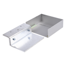 Kit de soporte ajustable / Movimiento lateral 1-1¼\" (25-32 mm) / Aberturas 2¼\"-3½\" (57-89 mm) / Aluminio anodizado / 8½\" (216 mm) de longitud / Puertas batientes
