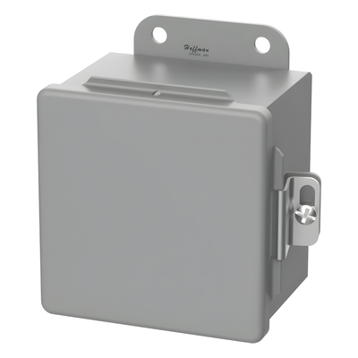 Gabinete de Bisagra Continua CH / NEMA Tipo 12 / 6 x 4 x 3 in (152 x 102 x 76 mm) / Acero Dulce / Gris / Abrazaderas Atornilladas / Montaje en Pared