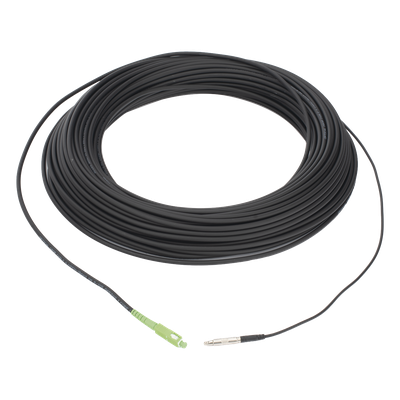 Rollo de Fibra Óptica Drop Redonda G657A2 Monomodo Simplex de 100 Metros (328.08 Pies) con Conectores SC/APC-SC/APC para Instalaciones Aéreas, Subterráneas o a la Intemperie