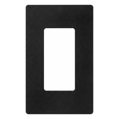 Placa de pared Satin Colors de 1 espacio sin tornillos visibles, acabado satinado color Midnight, para atenuadores e interruptores Lutron Maestro, Diva, Skylark y controles Pico