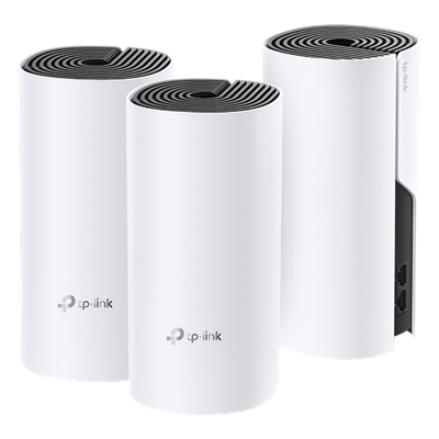 KIT 3 Routers Inalámbricos MESH Interior para Hogar / Doble Banda Wi-Fi 5 AC1200 Mbps / 2 Puerto Gigabit WAN/LAN / 2 Antenas Internas / Administración Mediante la App Deco (iOS, Android)