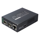 Convertidor de Medios / Puerto 10/100/1000Base-T / Doble Ranura SFP / Hasta 120 km / 2.8 W
