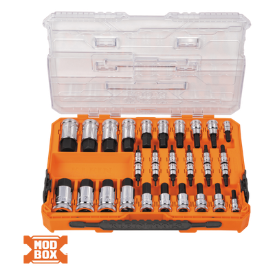 Juego de Dados Moleteados / SAE-Métrico-Hex-Torx® / 13 Piezas por Set / Acabado Moleteado para Mejor Agarre / Marcado en Relieve / Incluye Llaves Cuadradas
