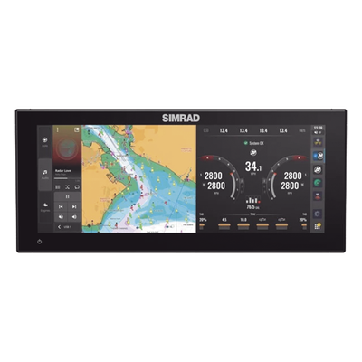 Pantalla Ultrawide NSX ULTRAWIDE de 12 pulgadas / Pantalla SolarMAX™ IPS HD / Integración con Mercury® y CZone® / Sonar Active Imaging™ / Compatibilidad con C-MAP® X-Gen Charts / NMEA 2000® / Ether
