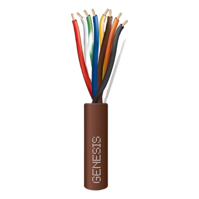 Bolsa de 38 Metros (124.67 Pies) / Alambre de Cobre / 8 x 20 AWG / Tipo CL2 / Para Interior / Color Café / Para Aplicaciones de Alarmas de Intrusión y Automatización