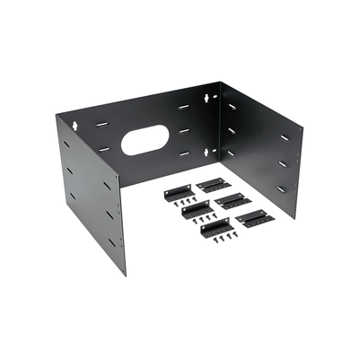 Rack Abierto de Instalación en Pared con Bisagras, Profundidad de 401 mm, 19 in de Ancho, 6 UR, Color Negro