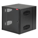 Gabinete de Pared 19in / 12 UR / 600x762 mm / Puerta con Ventana / Carga 113.4 kg / Negro