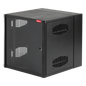 Gabinete AccessPlus de 12 UR Montaje en Pared de 19in, Rieles Numerados y Roscados #10-32, Puerta con Ventana de Seguridad, 600 mm de Ancho, 762 mm de Profundidad, 12 UR, Color Negro