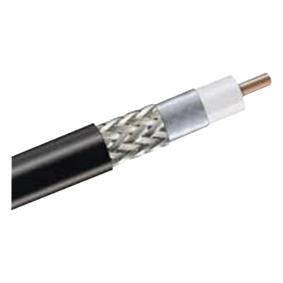 Carrete de 305 Metros (1000 Pies) de Cable Coaxial Tipo RG-8 50 Ohms C/Conductor de Aluminio Recubierto de Cobre EstaÑado y Malla D/ de Aluminio Recubierto Cobre EstaÑado