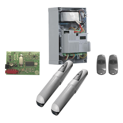 Kit de operadores AXO 5024 Para puertas Abatibles de hasta 5 Metros y 400 Kg de peso por hoja