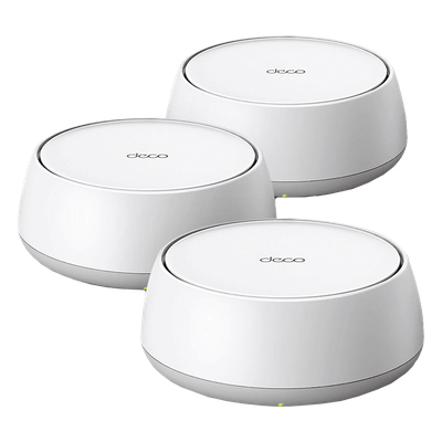 KIT 3 Routers Inalámbrico MESH Interior para Hogar / Doble Banda Wi-Fi 7 BE3600 Mbps / 2 Puerto 2.5 Gigabit WAN/LAN / 4 Antenas Internas / Operación Multi-Link MLO / Administración Mediante la App
