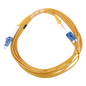 Jumper de Fibra Óptica Monomodo 9/125 LC/UPC-LC/UPC, PVC, 2.0 mm, Dúplex, Amarillo, 3 Metros (9.84 Pies)