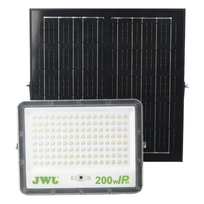 Reflector de 200 W con Panel Solar  /  Batería 3.2  V CD / T.C.C. 6 500 K / IP65.
