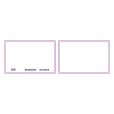 Tarjeta de Proximidad PROX EM 125 Khz / Imprimible Ambos Lados / PVC Blanco / Control de Acceso Hikvision