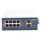 Switch Industrial Administrable Capa 2 / 8 Puertos 10/100/1000T / 2 Puertos SFP 1G/2.5G / IP30 / Relé Alarma 1A / Doble 12-48VDC