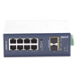 Switch Industrial Administrable Capa 2, 8 Puertos 10/100/1000T, 2 Puertos SFP 1G / 2.5 G BASE X