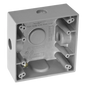 Caja Cuadra de 1/2\" a Prueba de  Intemperie/ Cuenta con 3 salidas.