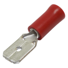Terminal Macho Aislada / 22-16 AWG / Rojo / 25 Piezas / 21.5x9.9x6.3x3.9 mm