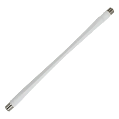 Jumper Coaxial Delgado Color Blanco de 25.4 Centímetros (10 Pulgadas) de Longitud y Conectores F Hembra en Ambos Extremos. 75 Ohm de Impedancia.
