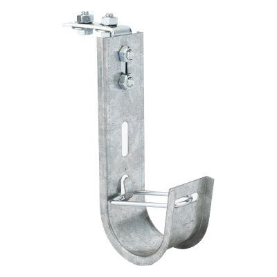 Soporte (Gancho) tipo J-Hook, hasta 28 cables Cat6, ideal para soportar cableado en los espacios de manipulación al aire, Para instalación en interior
