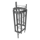 Herraje para antenas sectoriales / 6 posiciones / Acero A-36 / Mástil 2' cal. 18 / Altura 100 cm / 3.28 ft / Galvanizado en caliente / Compatible STZ35G