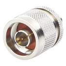 Adaptador Coaxial en Línea / SMA Macho a N Macho / Frecuencia 11 GHz / Cuerpo Bronce Niquelado / Aislante Teflón